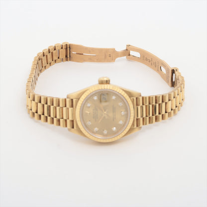 Rolex Datejust 26mm 18k Yellow Gold Diamond Dial Watch - photo 4