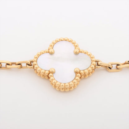 Van Cleef & Arpels Vintage Alhambra 5 Motifs White Mother of Pearl MOP Bracelet - photo 3