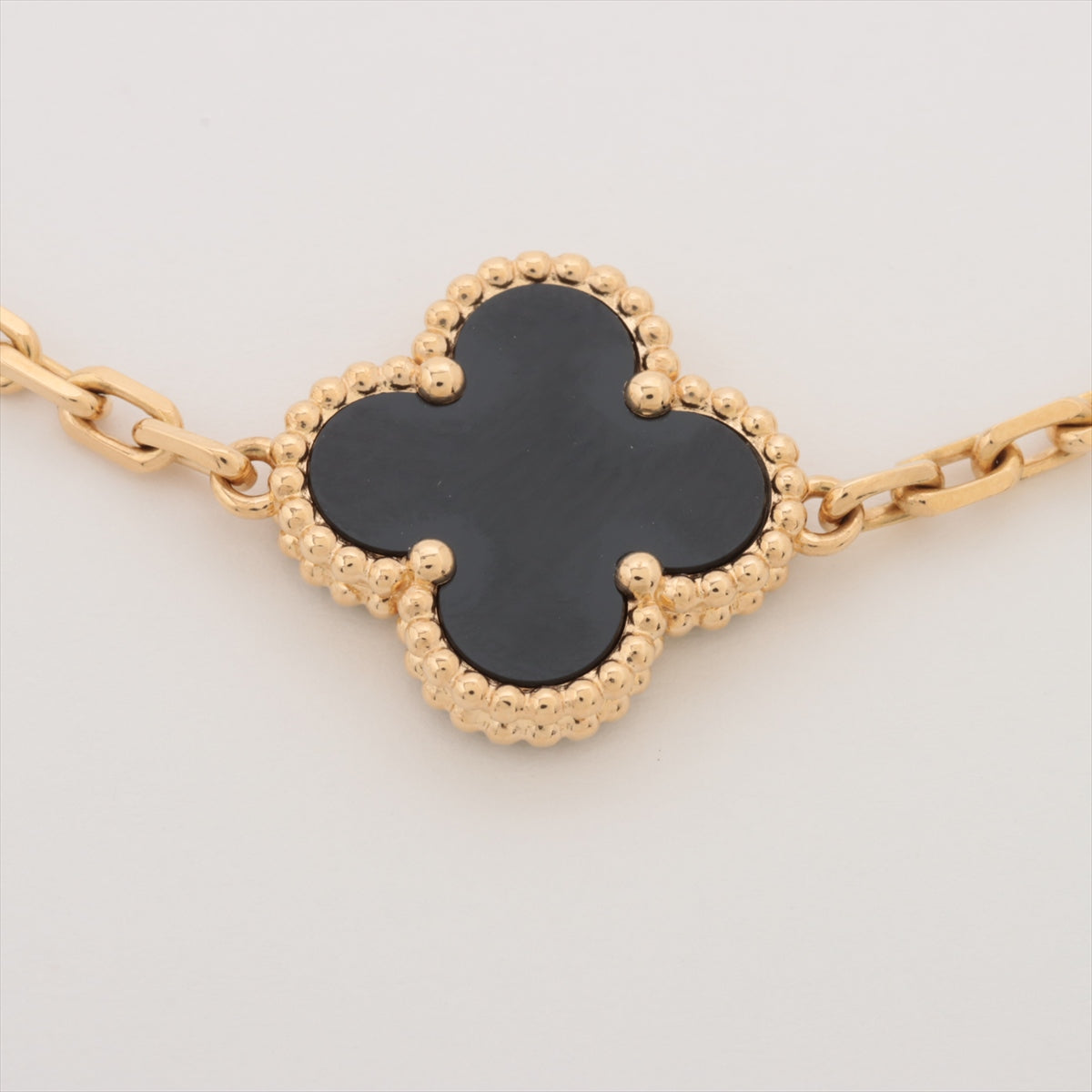 Van Cleef & Arpels Vintage Alhambra 5 Motifs Onyx Bracelet - photo 1