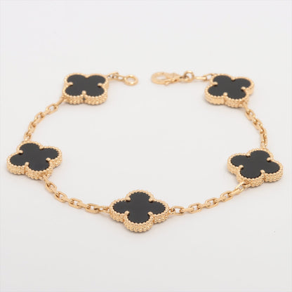 Van Cleef & Arpels Vintage Alhambra 5 Motifs Onyx Bracelet - photo 3