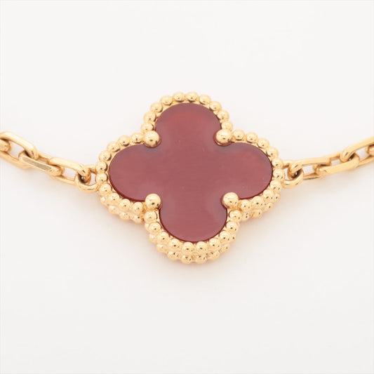 Van Cleef & Arpels Vintage Alhambra 5 Motifs Carnelian Bracelet - photo 2