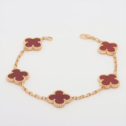 Van Cleef & Arpels Vintage Alhambra 5 Motifs Carnelian Bracelet - photo 1