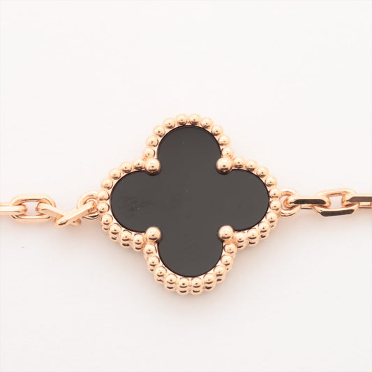 Van Cleef & Arpels Vintage Alhambra 5 Motifs Onyx Bracelet - photo 2