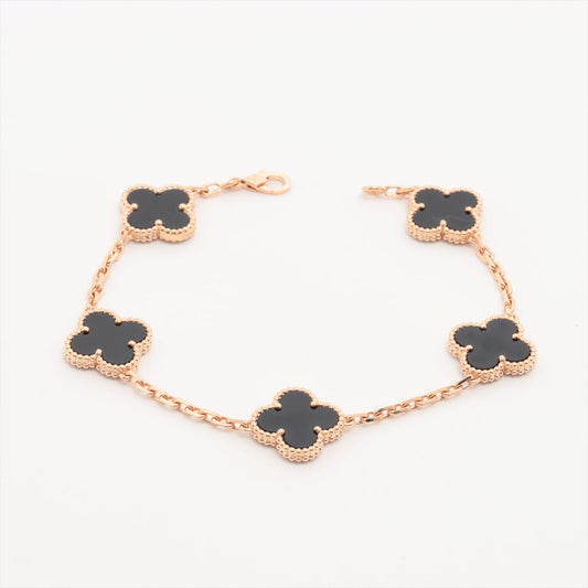 Van Cleef & Arpels Vintage Alhambra 5 Motifs Onyx Bracelet - photo 1