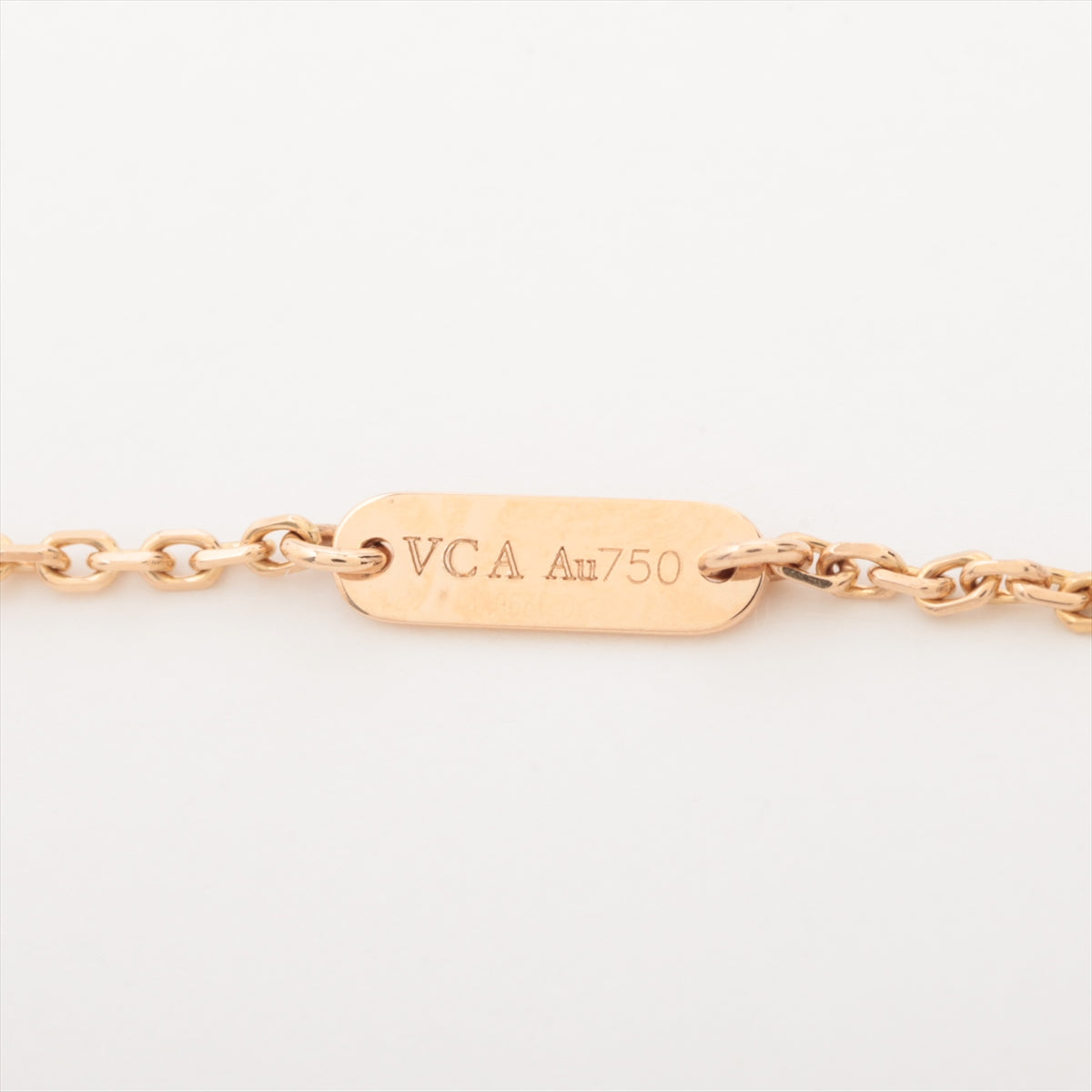 Van Cleef & Arpels Vintage 2012 Limited Edition Holiday Alhambra White Mother of Pearl Diamond Rose Gold Necklace - photo 3