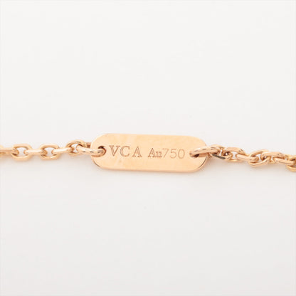 Van Cleef & Arpels Vintage 2012 Limited Edition Holiday Alhambra White Mother of Pearl Diamond Rose Gold Necklace - photo 3