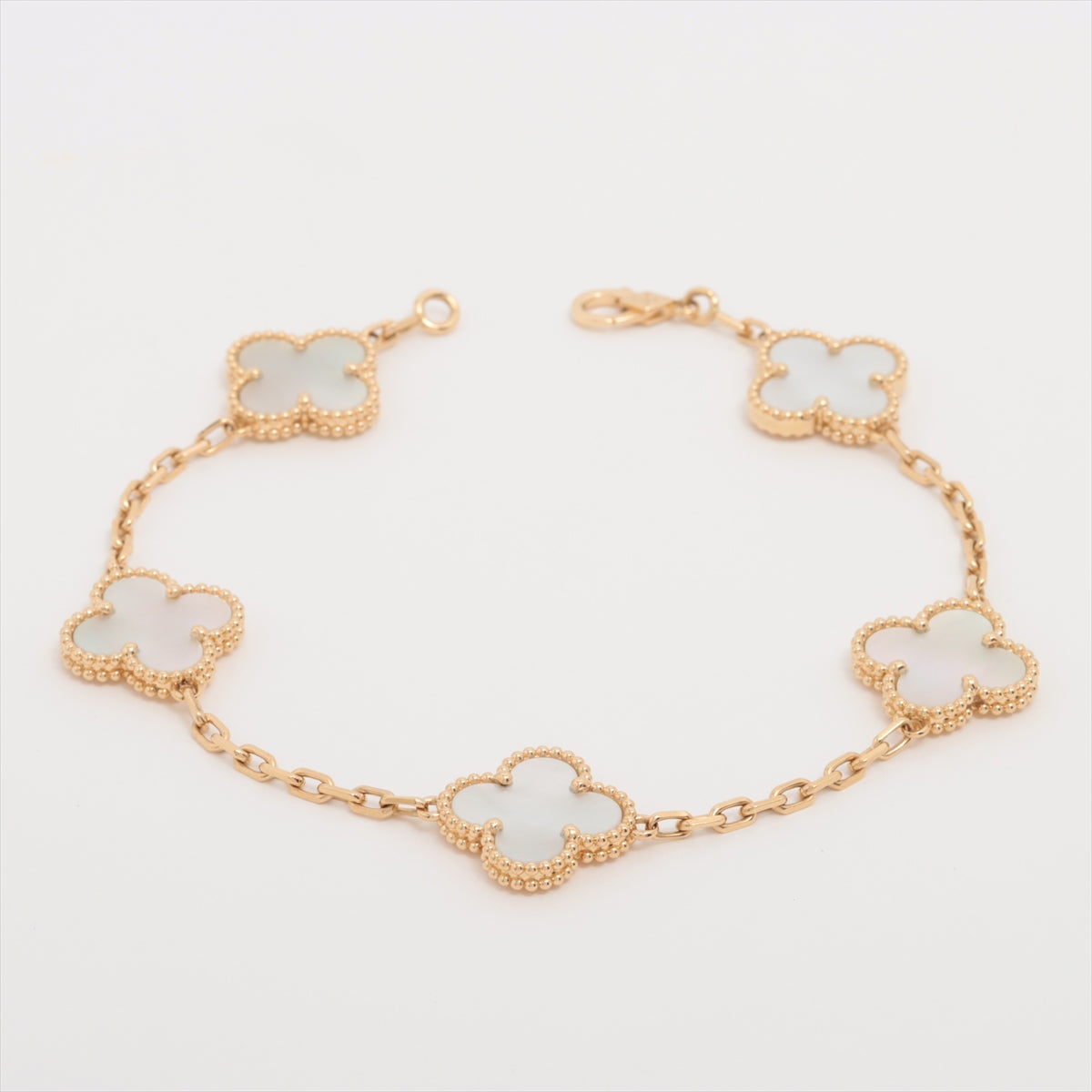 Van Cleef & Arpels Vintage Alhambra Mother of Pearl MOP 5 Motifs Bracelet 2022 - photo 3