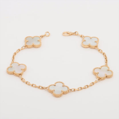 Van Cleef & Arpels Vintage Alhambra Mother of Pearl MOP 5 Motifs Bracelet 2022 - photo 3