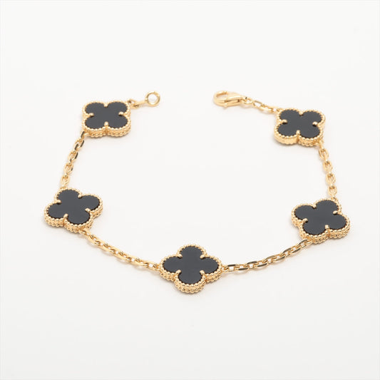Van Cleef & Arpels Vintage Alhambra 5 Motifs Onyx Bracelet - photo 1