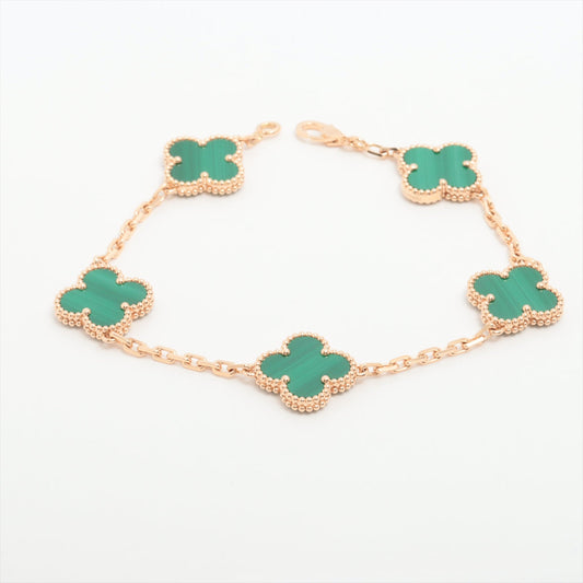 Van Cleef & Arpels Vintage Alhambra 5 Motifs Malachite Bracelet - photo 1