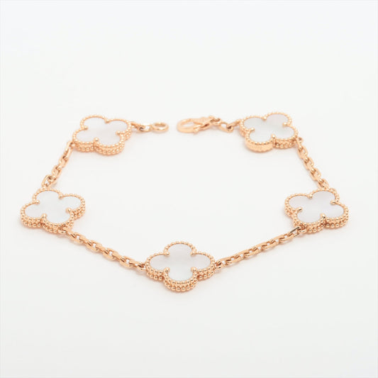 Van Cleef & Arpels Vintage Alhambra 5 Motifs Mother of Pearl MOP Bracelet - photo 1