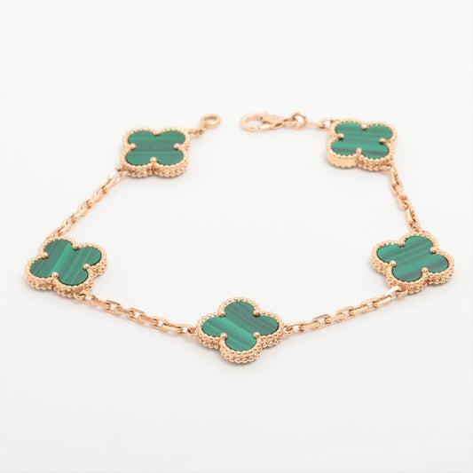 Van Cleef & Arpels Vintage Alhambra 5 Motifs Malachite Bracelet - photo 1