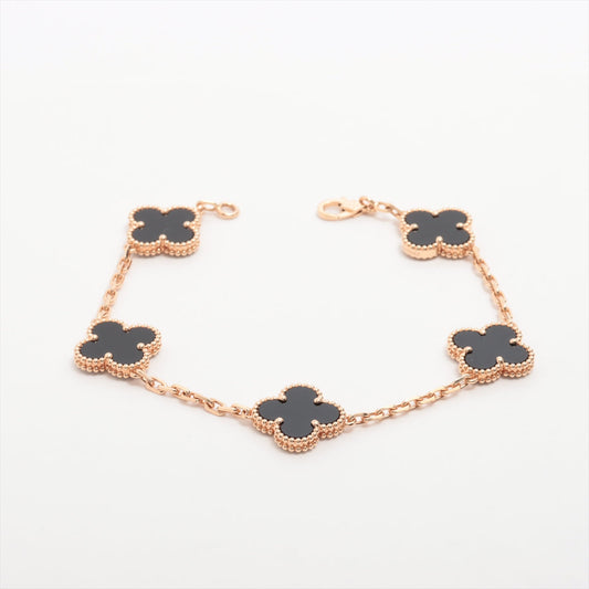 Van Cleef & Arpels Vintage Alhambra 5 Motifs Onyx Bracelet - photo 1