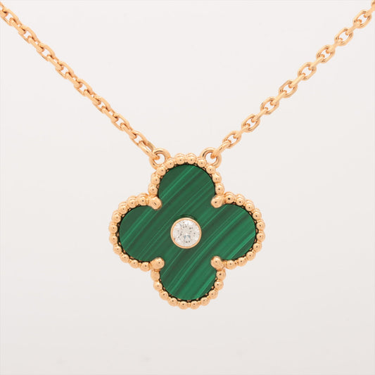 Van Cleef & Arpels Vintage Alhambra Malachite with Diamond Holiday Limited Edition Necklace - photo 1
