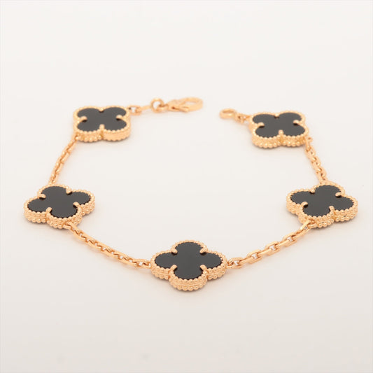Van Cleef & Arpels Vintage Alhambra 5 Motifs Onyx Bracelet - photo 1