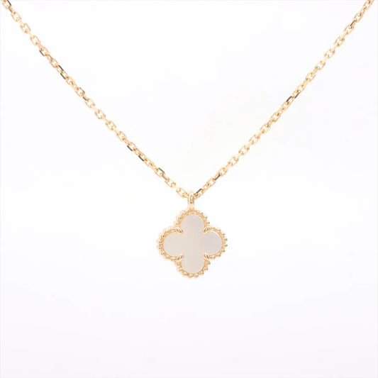 Van Cleef & Arpels Sweet Alhambra Mother of Pearl MOP Necklace Yellow Gold - photo 1