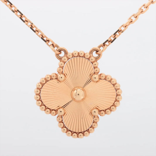 Van Cleef & Arpels Vintage Alhambra Guilloche Necklace Yellow Gold - photo 2