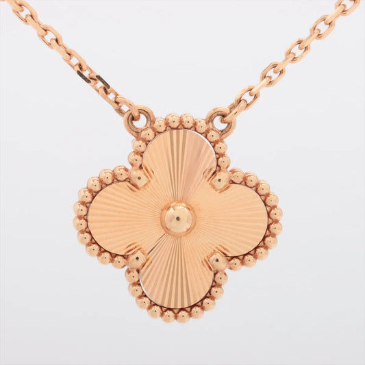 Van Cleef & Arpels Vintage Alhambra Guilloche Necklace Yellow Gold - photo 1