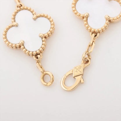 Van Cleef & Arpels Vintage Alhambra 5 Motif Mother of Pearl MOP Bracelet Yellow Gold - photo 3