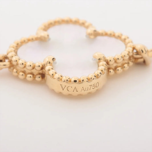 Van Cleef & Arpels Vintage Alhambra 5 Motif Mother of Pearl MOP Bracelet Yellow Gold - photo 2