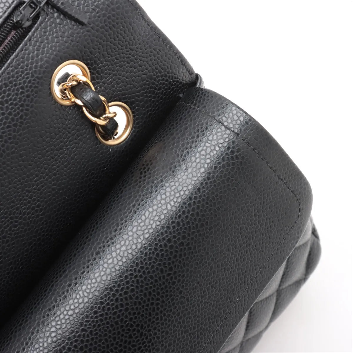 Chanel Medium/Large Caviar Double Classic Flap Black GHW - photo 12