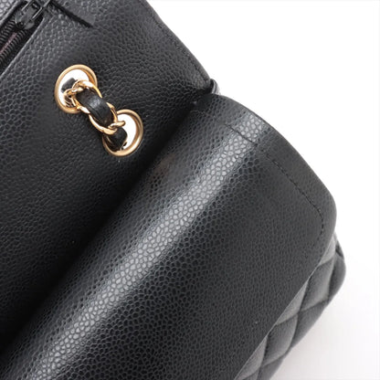 Chanel Medium/Large Caviar Double Classic Flap Black GHW - photo 12