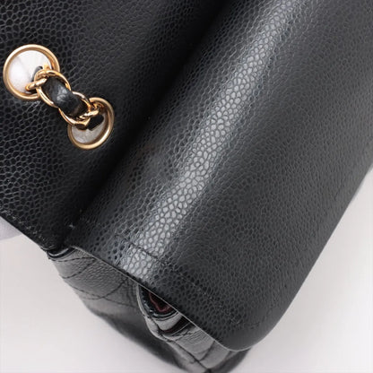 Chanel Medium/Large Caviar Double Classic Flap Black GHW - photo 11