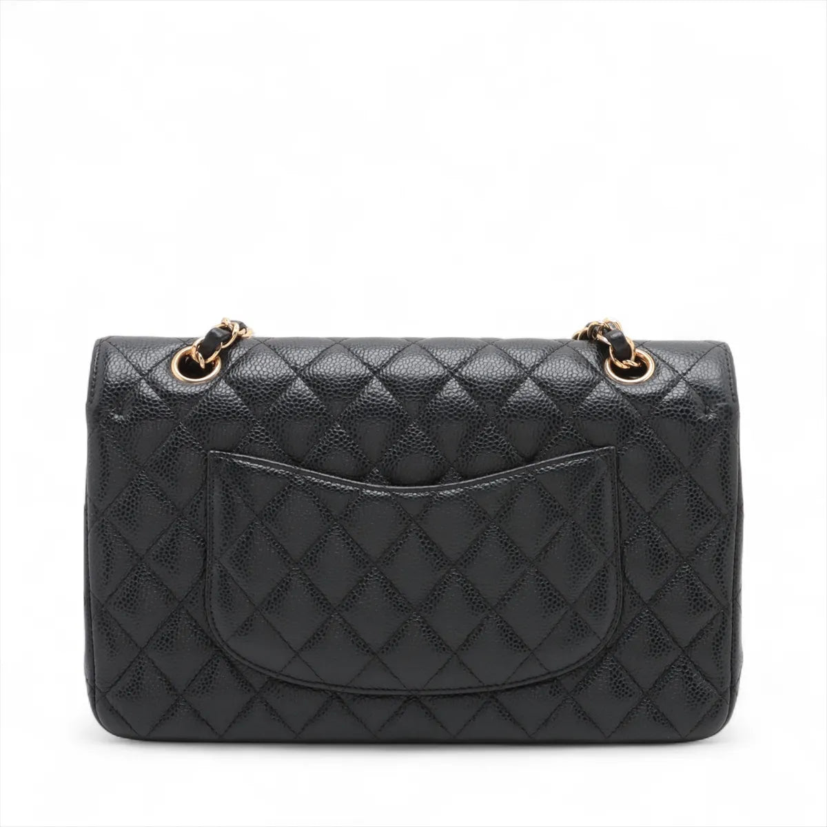 Chanel Medium/Large Caviar Double Classic Flap Black GHW - photo 2