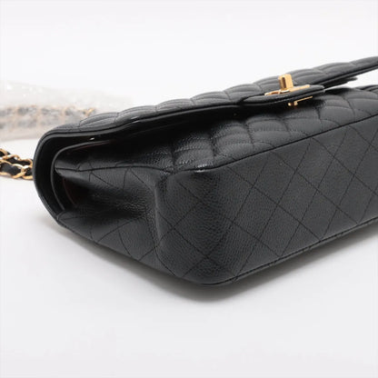 Chanel Medium/Large Caviar Double Classic Flap Black GHW - photo 18