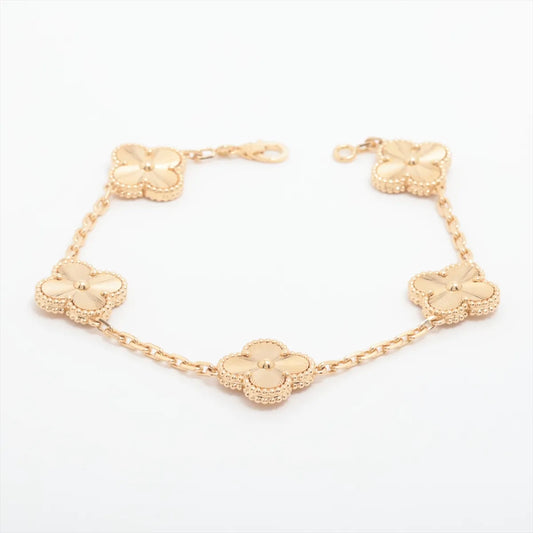Van Cleef & Arpels Vintage Alhambra Guilloche 5 Motifs Bracelet - photo 1