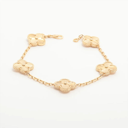 Van Cleef & Arpels Vintage Alhambra Guilloche 5 Motifs Bracelet - photo 1
