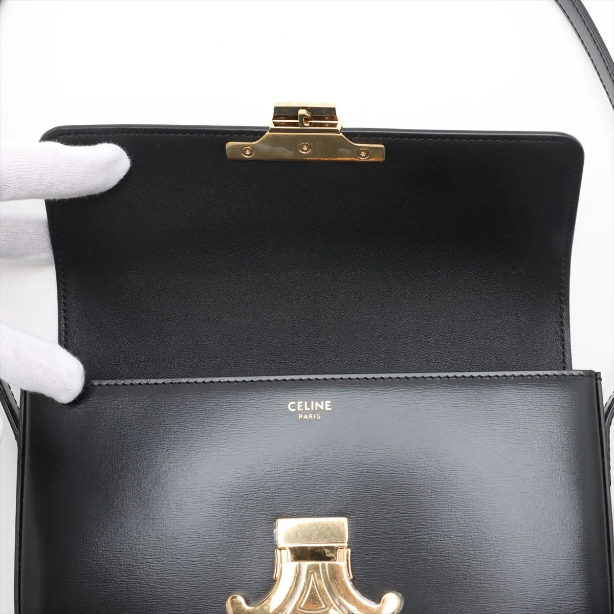 Celine Triomphe Shoulder Bag Black - photo 4