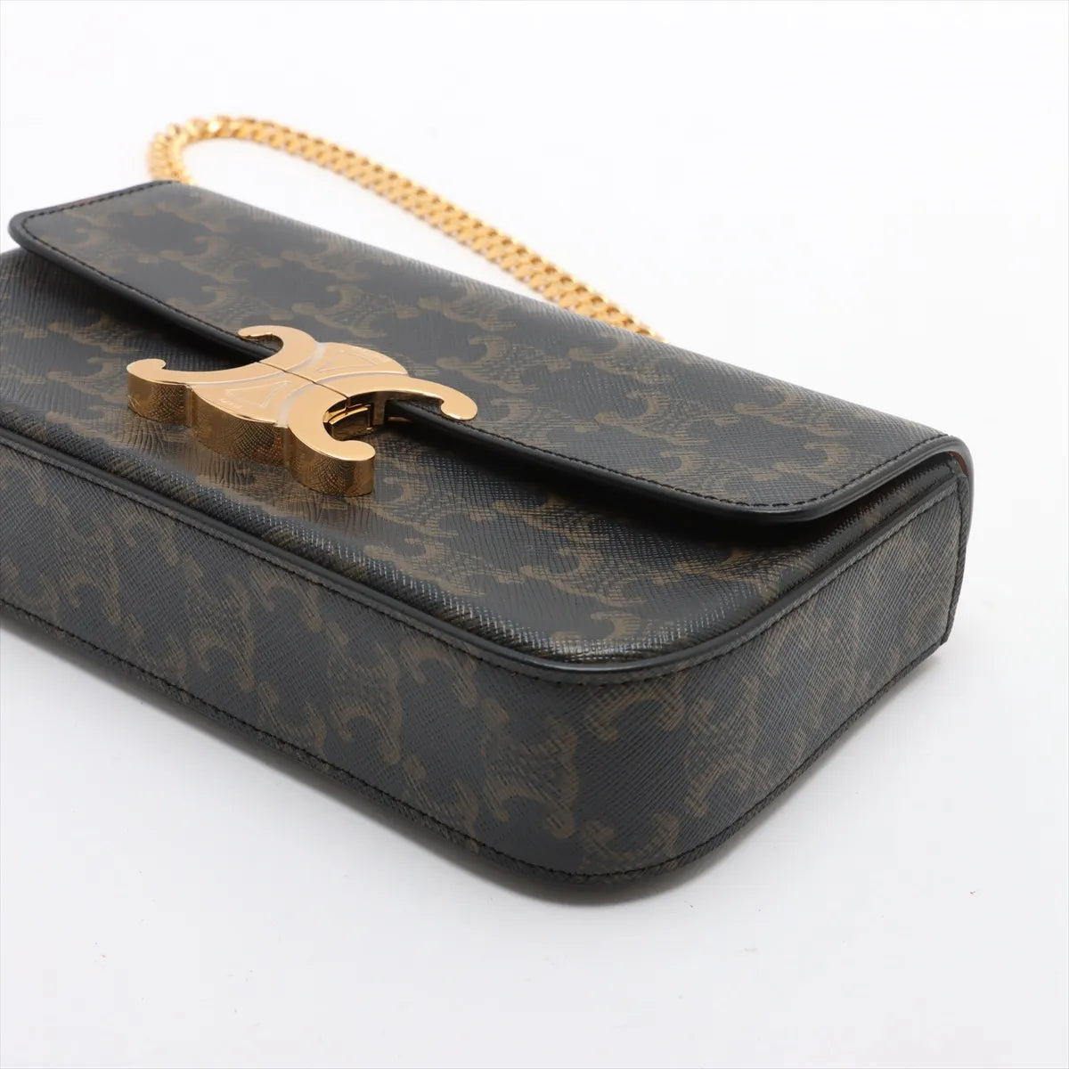 Celine Triomphe Chain Shoulder Bag Brown - photo 10