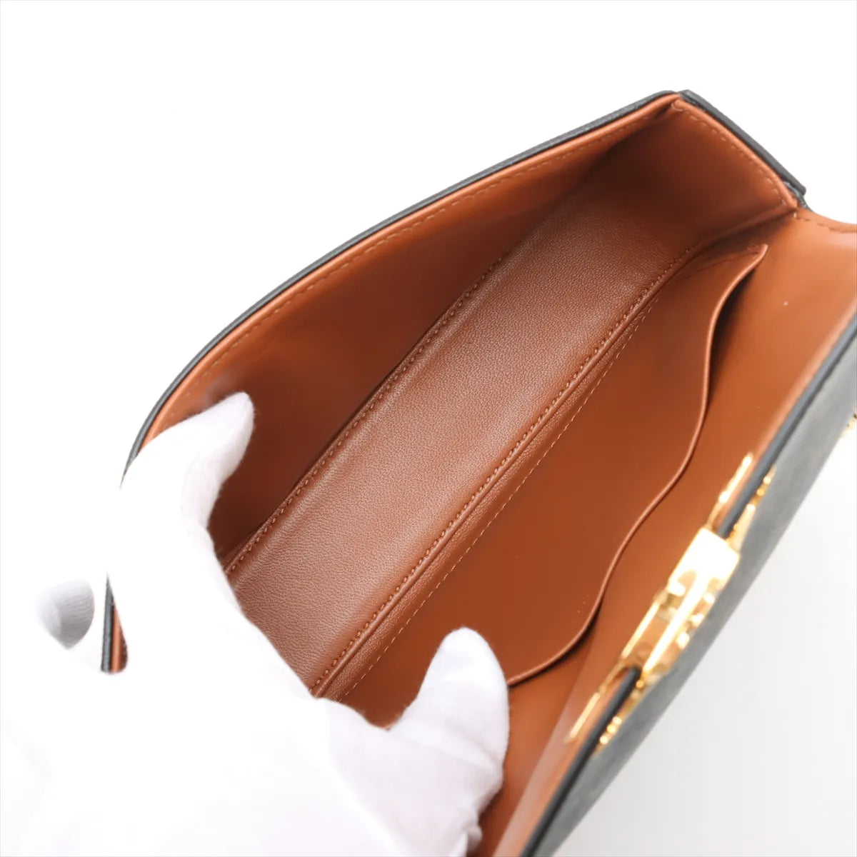 Celine Triomphe Chain Shoulder Bag Brown - photo 7