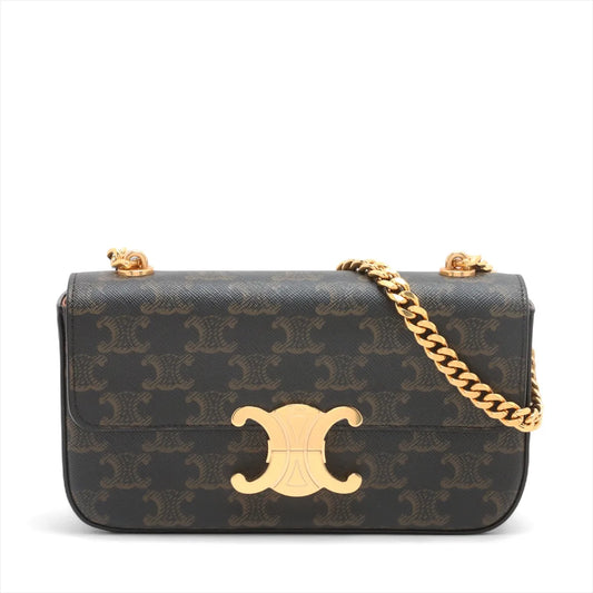 Celine Triomphe Chain Shoulder Bag Brown - photo 1