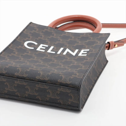 Celine Triomphe Mini Vertical Cabas Tote Brown - photo 10