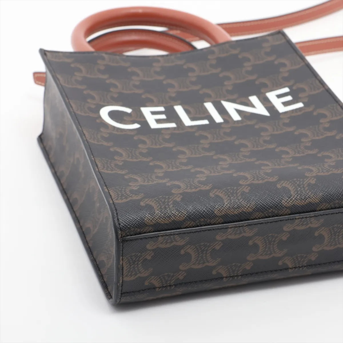 Celine Triomphe Mini Vertical Cabas Tote Brown - photo 9