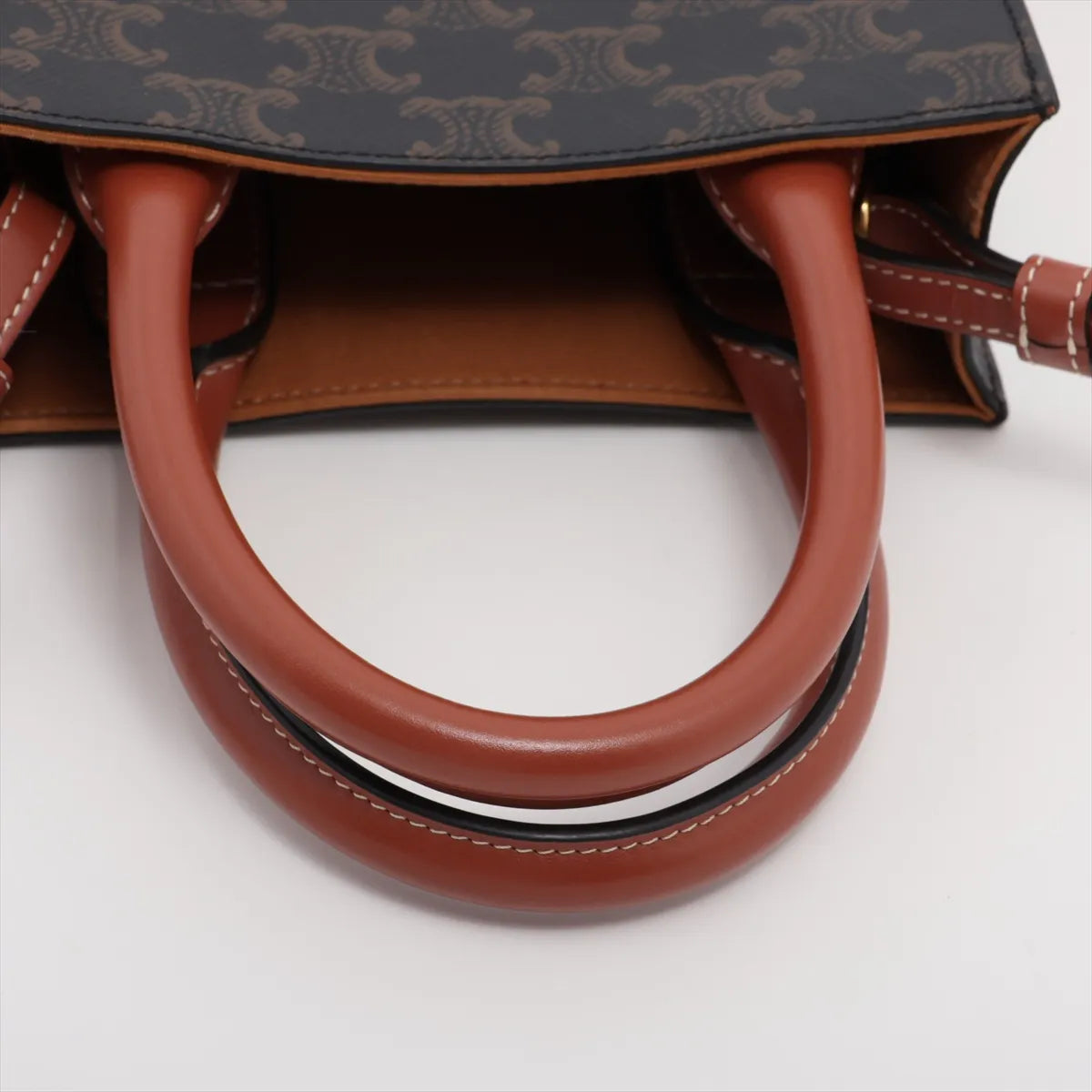 Celine Triomphe Mini Vertical Cabas Tote Brown - photo 11