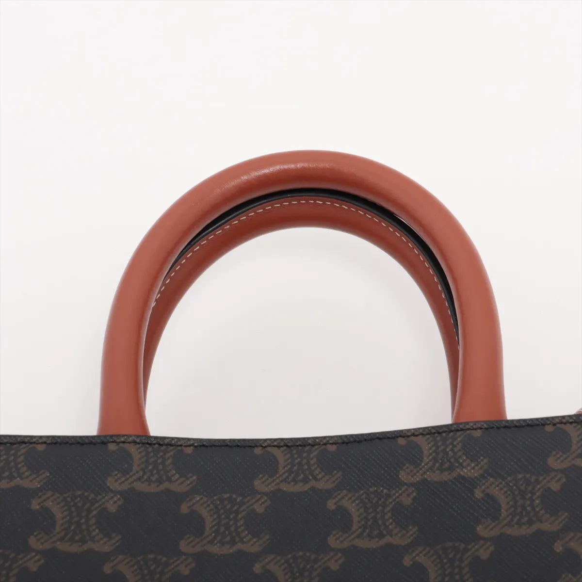 Celine Triomphe Mini Vertical Cabas Tote Brown - photo 12