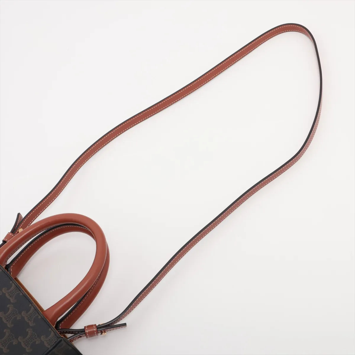 Celine Triomphe Mini Vertical Cabas Tote Brown - photo 13