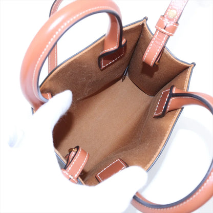 Celine Triomphe Mini Vertical Cabas Tote Brown - photo 5