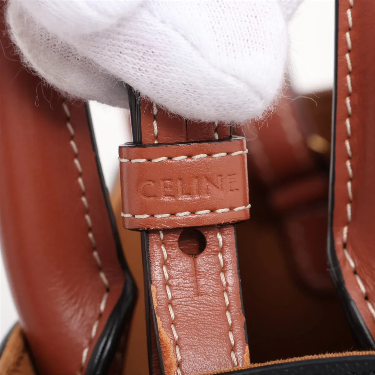 Celine Triomphe Mini Vertical Cabas Tote Brown - photo 4