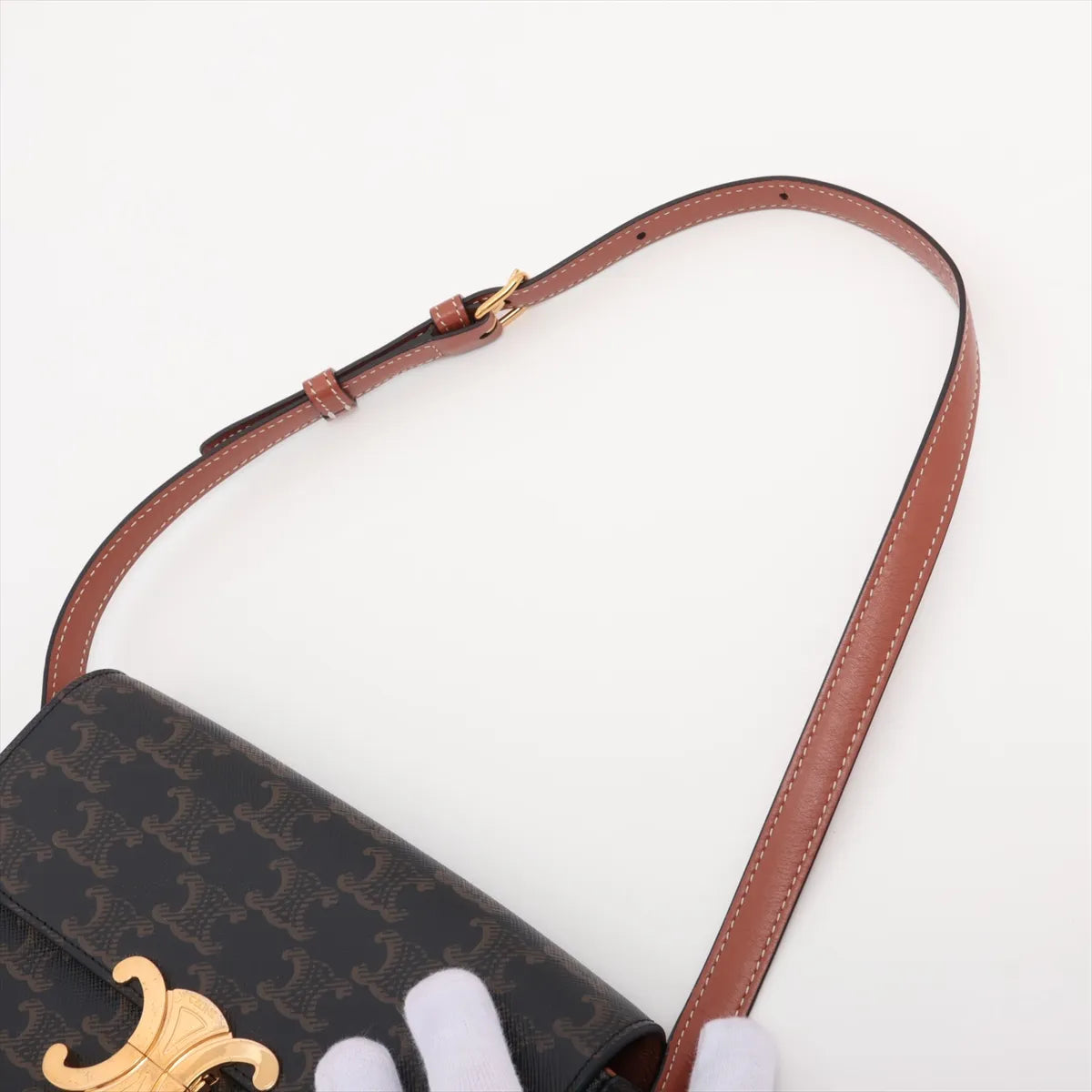 Celine Triomphe Shoulder Bag Brown - photo 11