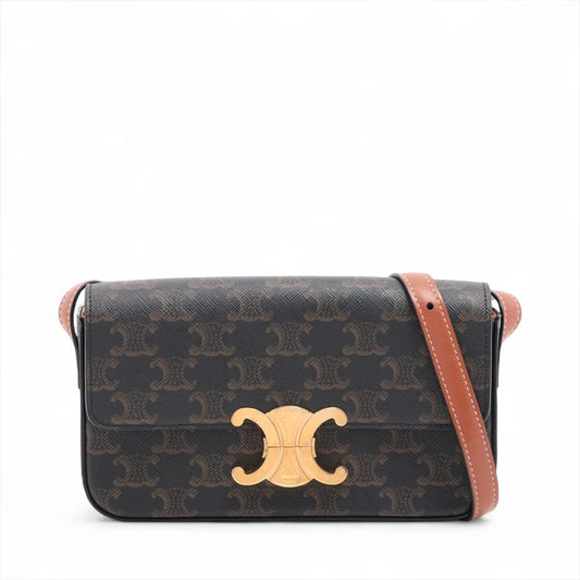 Celine Triomphe Shoulder Bag Brown - photo 1