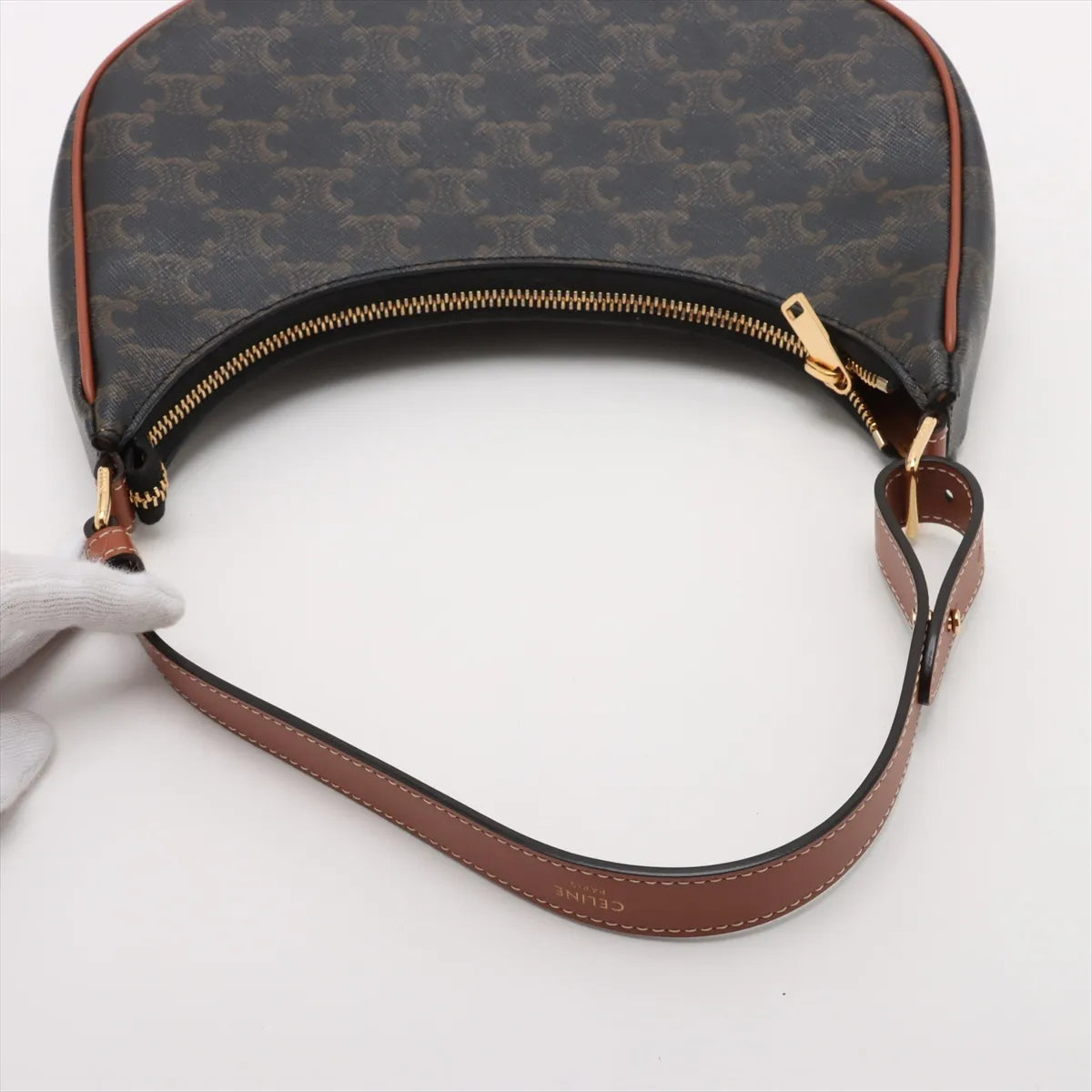Celine Triomphe Ava Shoulder Bag Brown - photo 9