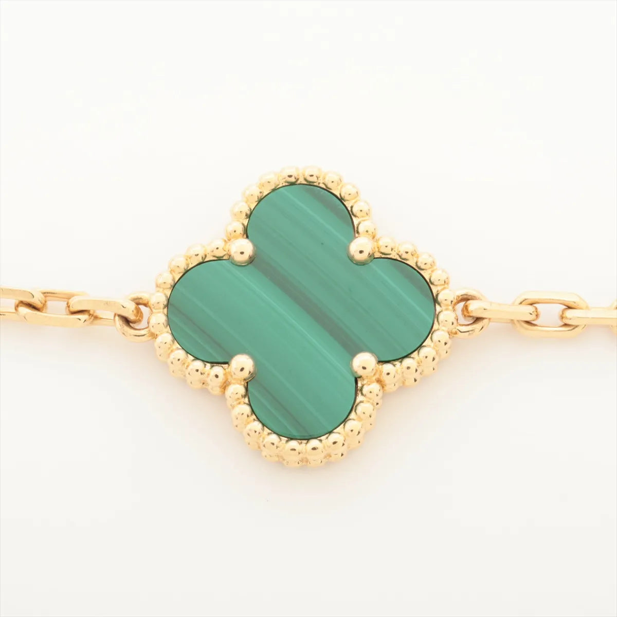 Van Cleef & Arpels Vintage Alhambra 5 Motifs Malachite Bracelet - photo 2