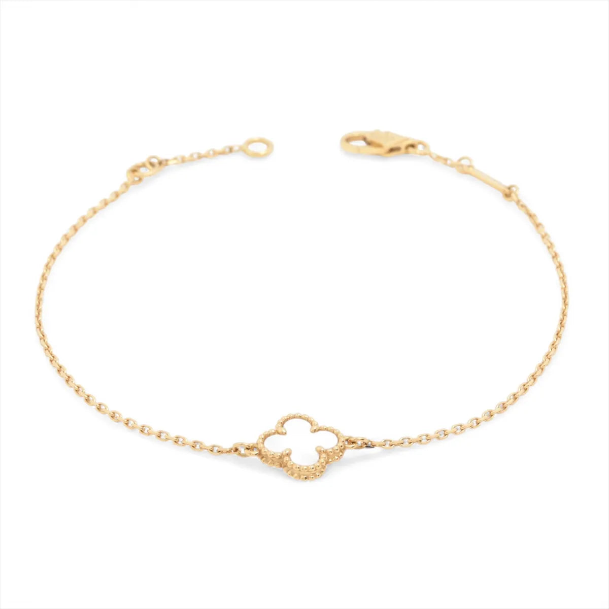 Van Cleef & Arpels Sweet Alhambra Mother Of Pearl MOP Bracelet Yellow Gold - photo 1