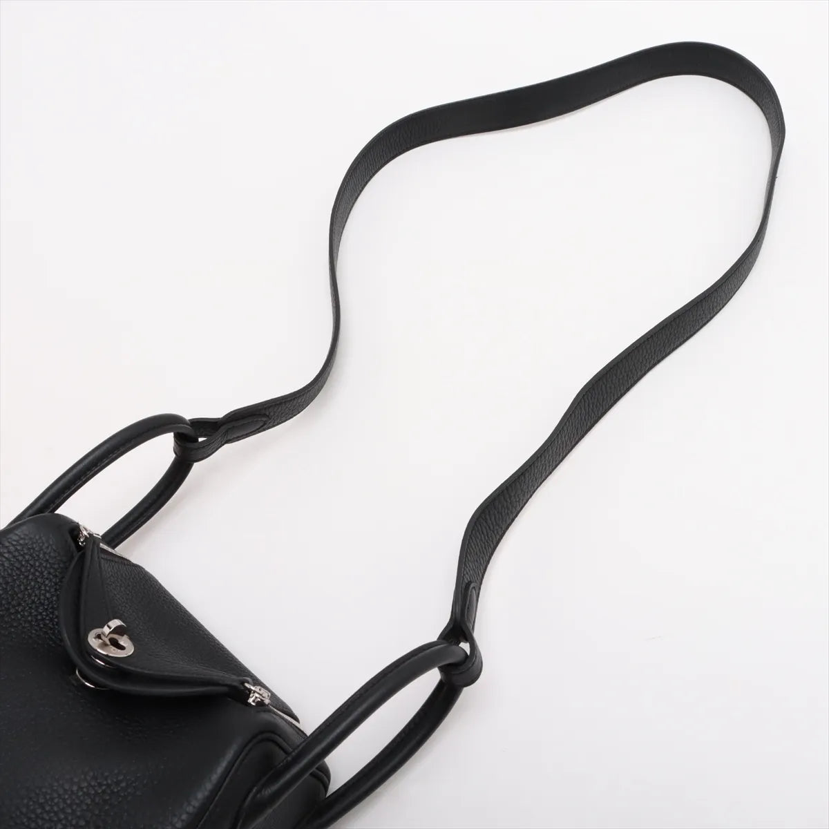 Hermes Mini Lindy Clemence Noir Black - W stamp - photo 9