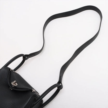 Hermes Mini Lindy Clemence Noir Black - W stamp - photo 9