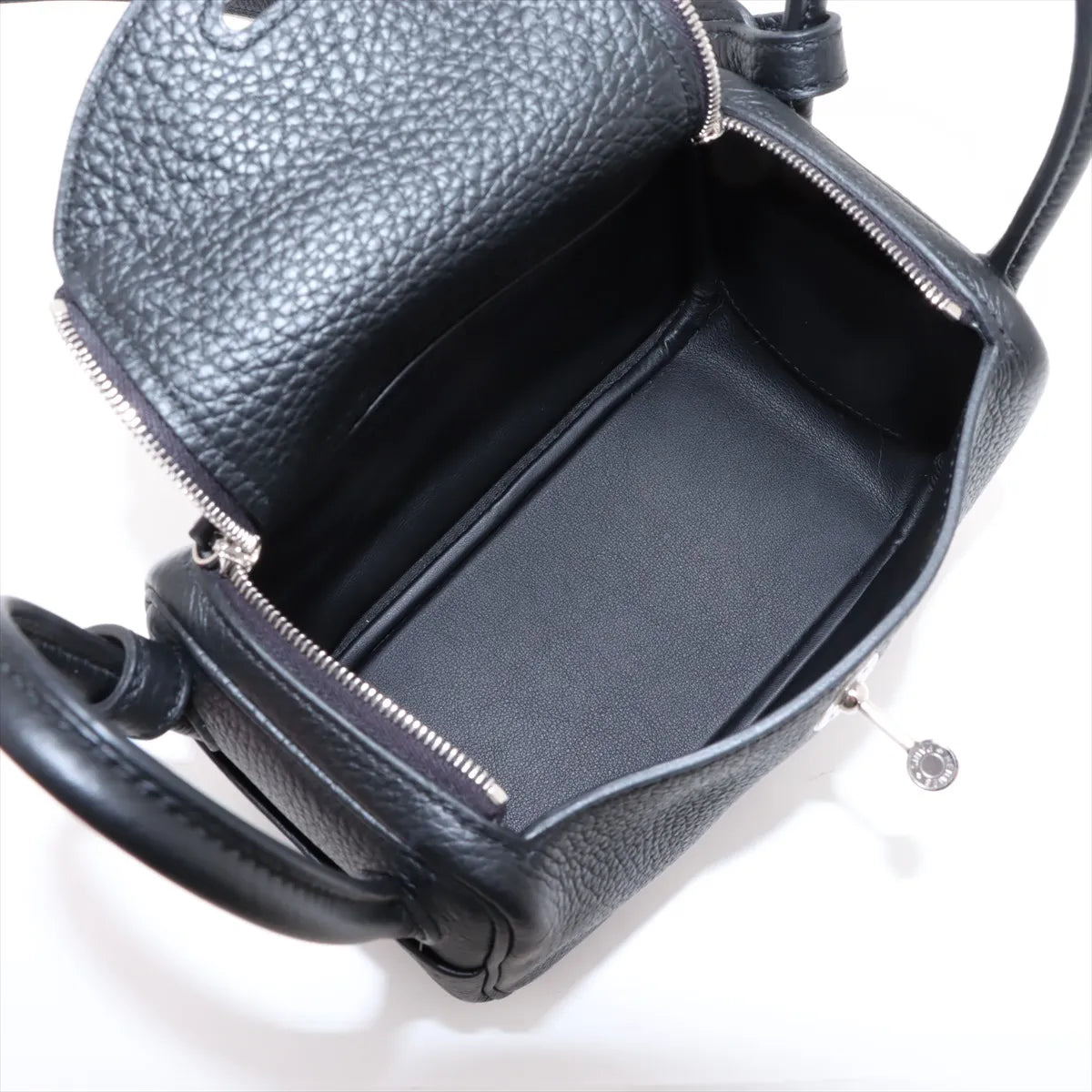 Hermes Mini Lindy Clemence Noir Black - W stamp - photo 3